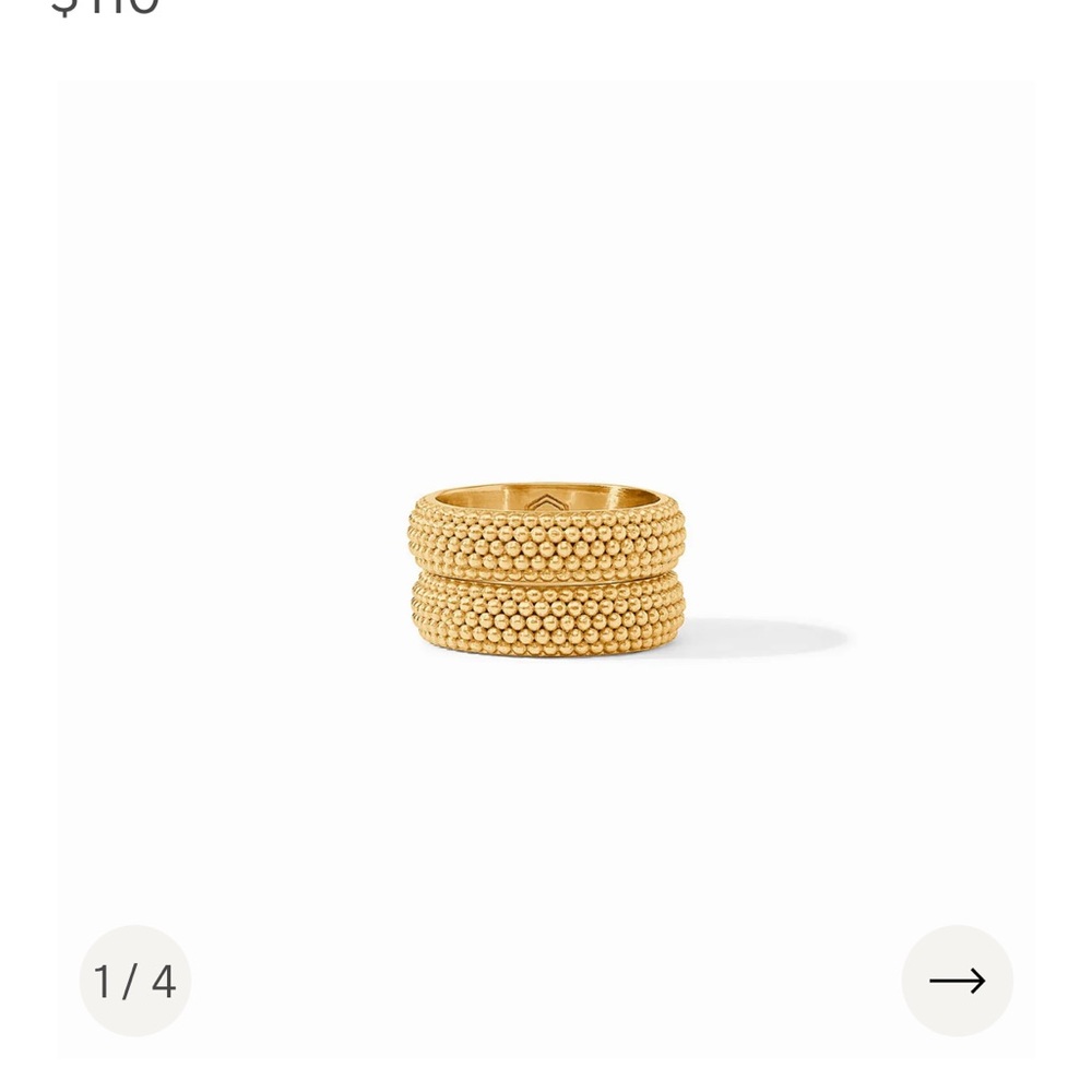 JULIE VOS Elegant Gold Textured Ring